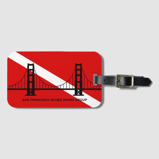 SF Sporttauchen-Gruppen-Gepäckanhänger Gepäckanhänger (Vorderseite (Horizontal))