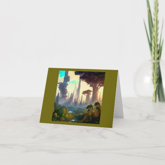 SF - Stadt auf dem Waldgebiet 1 Karte (Vorderseite)