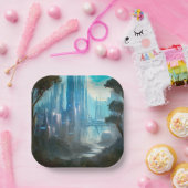 SF - Stadt auf dem Waldgebiet 2 Pappteller (Party)