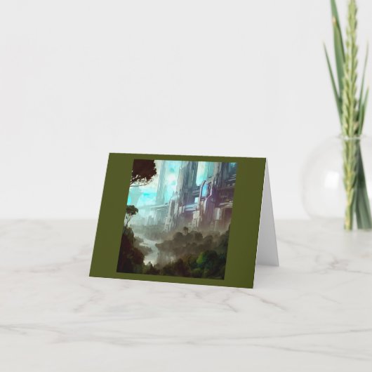 SF - Stadt auf dem Waldgebiet 4 Karte (Vorderseite)