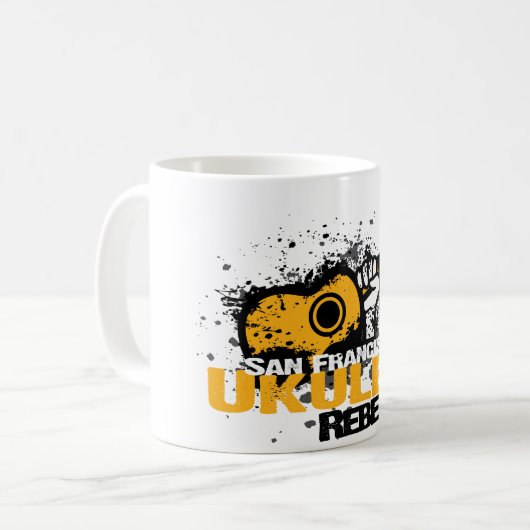 sf Ukulele-Logo Kaffeetasse (Vorderseite Links)