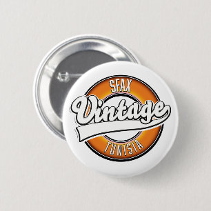 Sfax Tunesien Vintage Style Logo Button