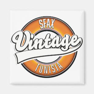 Sfax Tunesien Vintage Style Logo Magnet