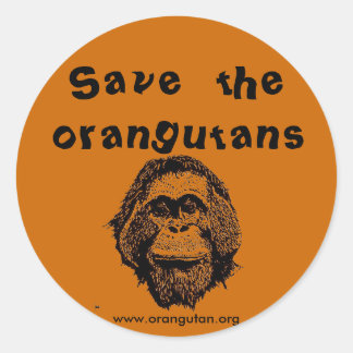 SFI - rettend Orang-Utans und Regenwald Runder Aufkleber