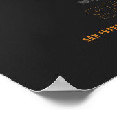 SFO - Flughafenleitdiagramm des Flughafens San Fra Poster (Ecke)