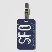 SFO San Francisco Blue Gepäckanhänger (Vorderseite Vertikal)