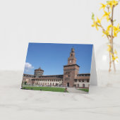 Sforza Castle - Milano, Italia Grußkarte Karte (Gelbe Blume)