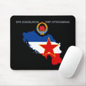 SFR Jugoslawien - Karte - Emblem - Flagge Mousepad (Mit Mouse)