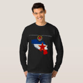 SFR Jugoslawien - Karte - Emblem - Flagge T-Shirt (Vorne ganz)