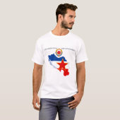 SFR Jugoslawien - Karte - Emblem - Flagge T-Shirt (Vorne ganz)