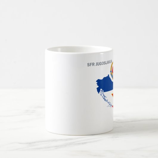SFR Jugoslawien - Karte - Emblem - Flaggen-Becher Kaffeetasse (Mittel)