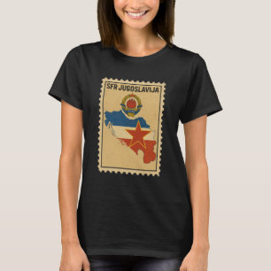 SFR Jugoslawien Vintage Sozialistische Karte Stemp T-Shirt