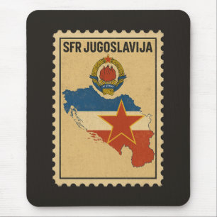 SFR Jugoslawien Vintage Sozialistische Landkarte S Mousepad