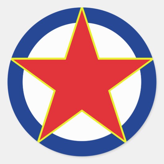 SFRJ RV i PVO Runder Aufkleber (Vorderseite)