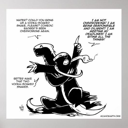 SFWA Honey Badgers: Überarbeiten Poster (Vorne)