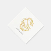 SG Monogram oder GS Monogram Napkins Serviette (Ecke)
