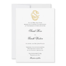 SG Monogram oder GS Monogram Wedding Einladungen