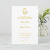 SG Monogram oder GS Monogram Wedding Einladungen (Stehend Vorderseite)