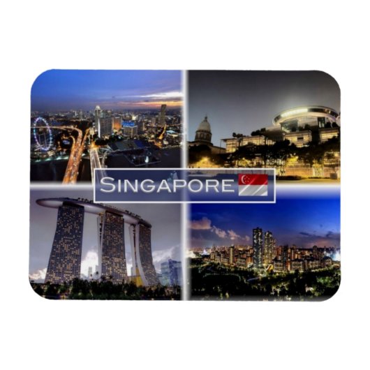 SG Singapur - Magnet (Horizontal)
