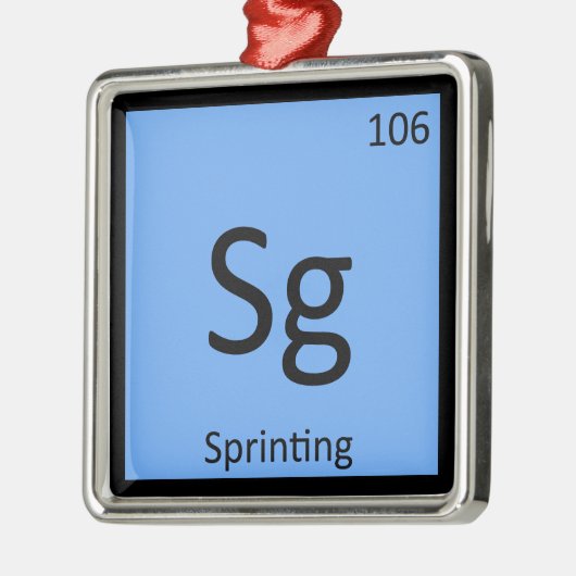 Sg - Sprinter-Track-Symbol und Symbol für Feldchem Silbernes Ornament (Links)