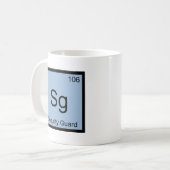 Sg. - Symbol des chemischen Elements des Sicherhei Kaffeetasse (Vorderseite Links)