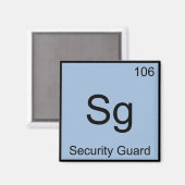 Sg. - Symbol des chemischen Elements des Sicherhei Magnet (Vorderseite/Rückseite)