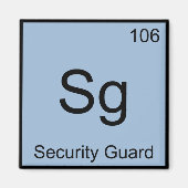 Sg. - Symbol des chemischen Elements des Sicherhei Magnet (Vorne)