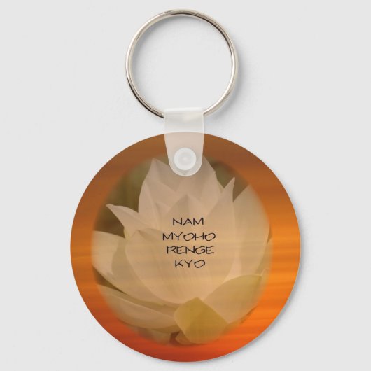 SGI Buddhist Key Chain Lotus "Nam Myoho Renge Kyo" Schlüsselanhänger (Vorderseite)