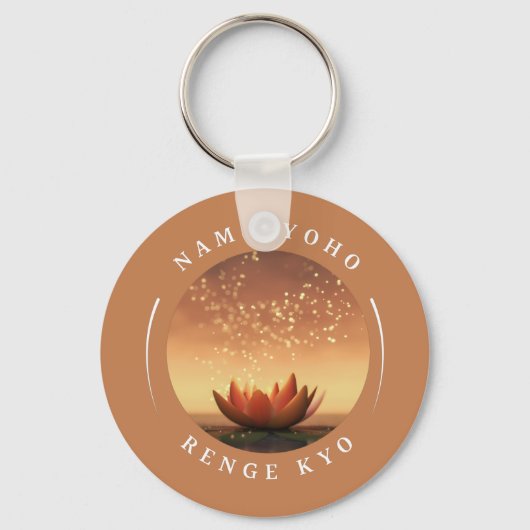 SGI Buddhist Key Chain Lotus "Nam Myoho Renge Kyo" Schlüsselanhänger (Vorderseite)