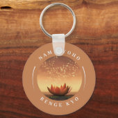 SGI Buddhist Key Chain Lotus "Nam Myoho Renge Kyo" Schlüsselanhänger (Vorderseite)