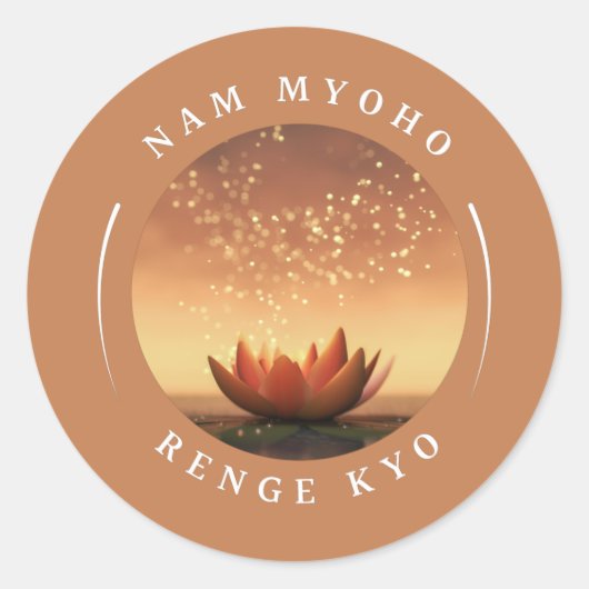 SGI Buddhist Stickers mit Lotus Design und NMRK (Vorderseite)