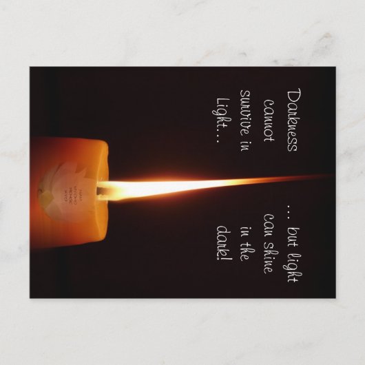 SGI Buddhistische Postkarte mit Lotus Candle und N (Vorderseite)