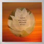 SGI Buddhistisches Poster - Lotus "Nam Myoho Renge (Vorne)