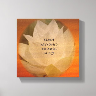 SGI Buddhistisches Poster - Lotus "Nam Myoho Renge Leinwanddruck