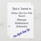 SGI Gohonzon Verkleinerung Celebration Einladung (Vorne/Hinten)