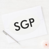SGP Oval Sticker (Umschlag)
