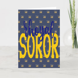 SGRho Inspirierte Rhoyal Blue und Gold Rhoyal Soro Dankeskarte