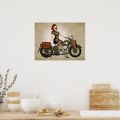 Sgt Davidson Army Motorrad Pinup Poster (Küche)