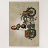 Sgt Davidson Army Motorrad Pinup Puzzle (Vertikal)
