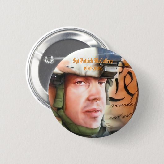 Sgt Patrick McCaffrey 1970-2994… Button (Vorne & Hinten)