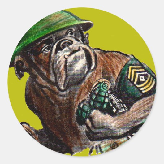 Sgt. Rover Runder Aufkleber (Vorderseite)