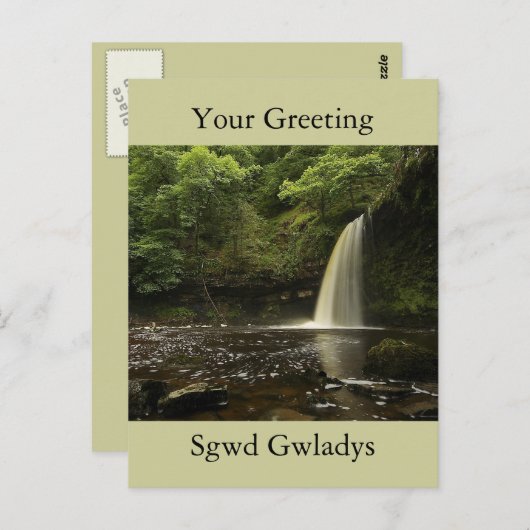 Sgwd Gwladys Wasserfall 2 Postkarte (Vorne/Hinten)