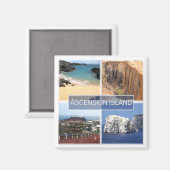 SH002 ASCENSION ISLAND, Mosaik, Afrika, Kühlschran Magnet (Vorderseite/Rückseite)