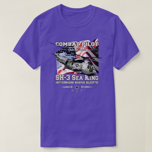 SH3 Sea King U-Boot Hubschrauber T-Shirt (Design vorne)
