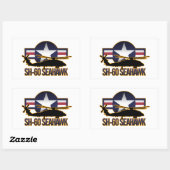 SH-60 RECHTECKIGER AUFKLEBER (Blatt)