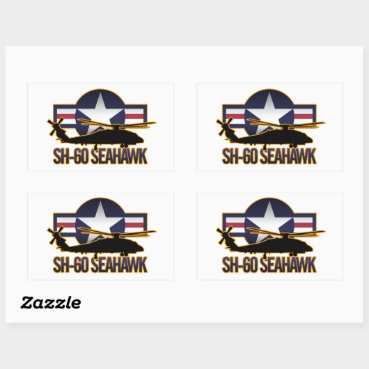 SH-60 RECHTECKIGER AUFKLEBER (Blatt)
