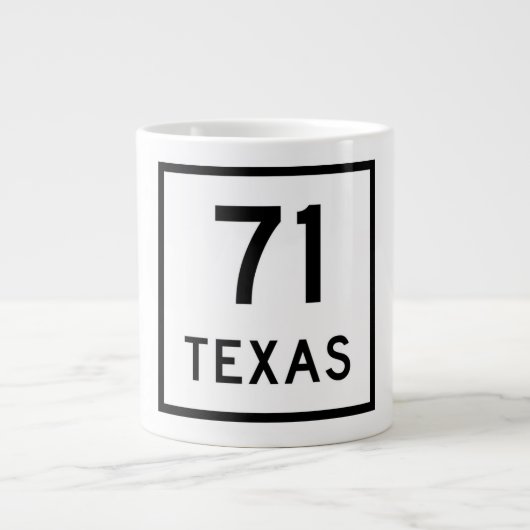 SH 71 Texas-Zeichen Jumbo-Tasse (Vorderseite)