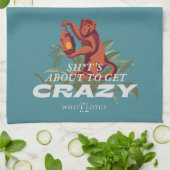 Sh*es wird verrückt - der weiße Lotus Geschirrtuch (Gefaltet)