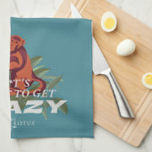 Sh*es wird verrückt - der weiße Lotus Geschirrtuch (Viertel Falte)