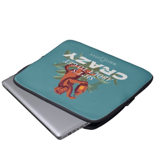 Sh*es wird verrückt - der weiße Lotus Laptopschutzhülle (Vorne Knopf)